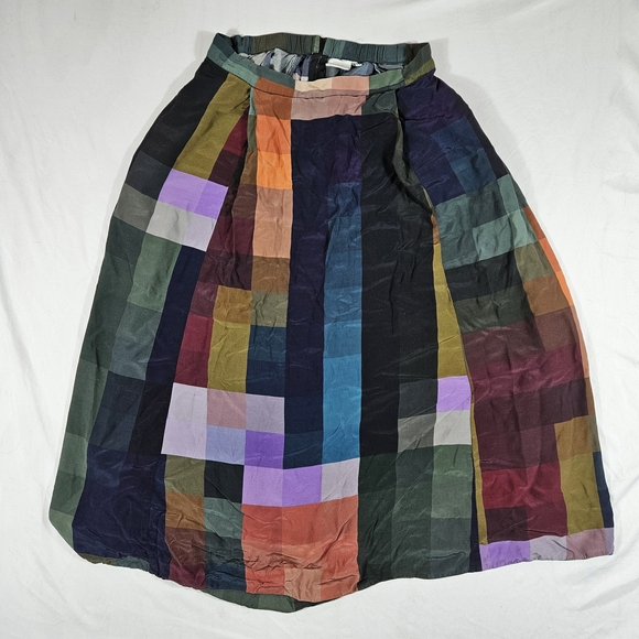 Elk Dresses & Skirts - Elk Colorful Checkered A-Line Skirt